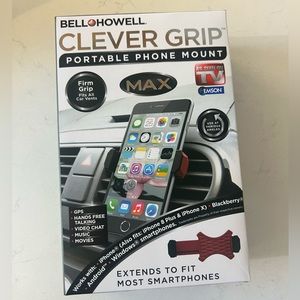 Clever grip cell phone holder for car